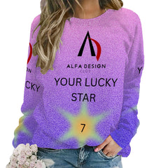 Raglan Crewneck Sweatshirts Women ALFA 777 8