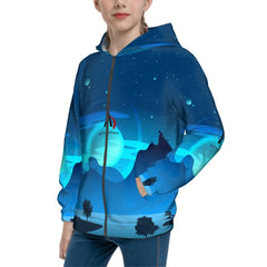 Teen Zip Up Hoodie (Without Cord) Customized Services