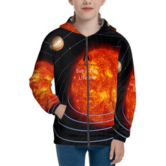 Teen Zip Up Hoodie (Without Cord) Customized Services ALFA 33334