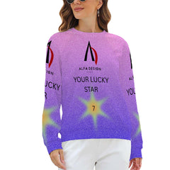 Raglan Crewneck Sweatshirts Women ALFA 777 8