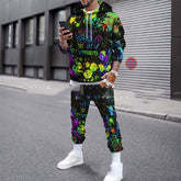Colorful 3D Number Splash Camouflage Printing Suit