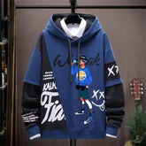 Men's Sweater Men's Printed Stitching Hoodie