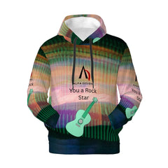 Mens Hoodie with Pockets Customized Services ALFA 99991 ALFA ROCK STAR