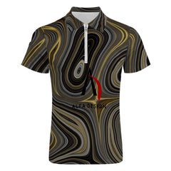 Zip Polo Shirts for Men Slim Fit ALFA 99981