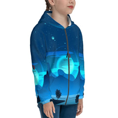 Teen Zip Up Hoodie (Without Cord) Customized Services