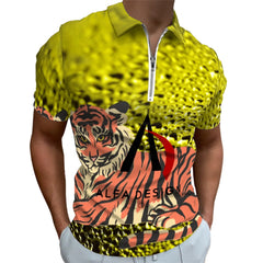 Zip Polo Shirts for Men Slim Fit ALFA 719