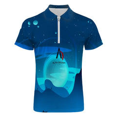 Zip Polo Shirts for Men Slim Fit ALFA   Z   22  ALFA   719