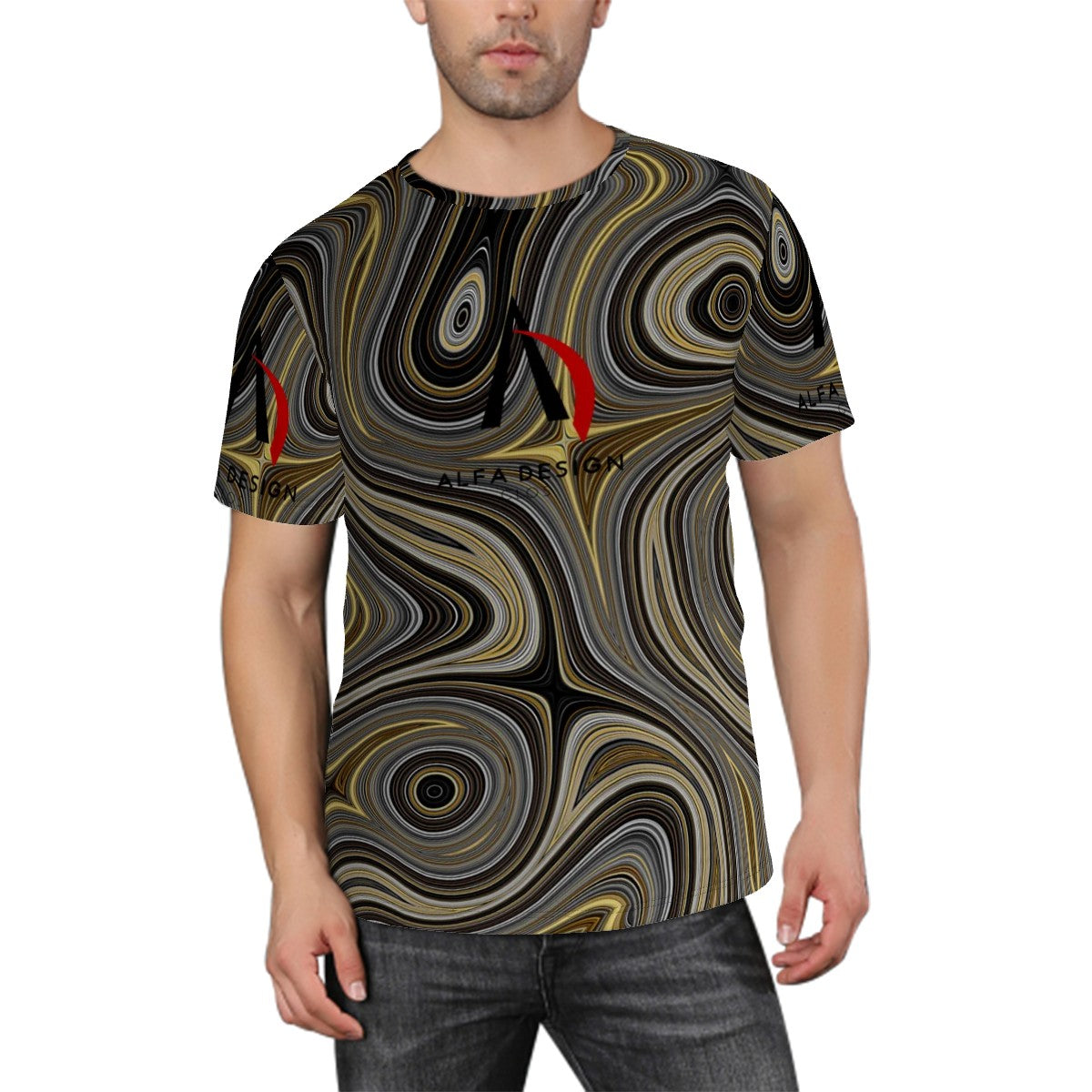 Men's ShortSleeve TShirt Customized Services ALFA   99981