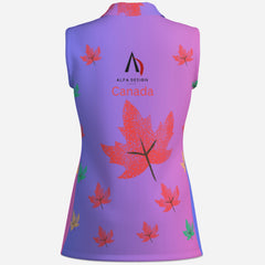 All-Over Print Women's Tank Top POLO Neck-Mi Tong Mesh 140 GSM