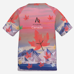 All-Over Print Kids Causal Short Sleeve T-Shirt-Imitation Cotton 170 GSM