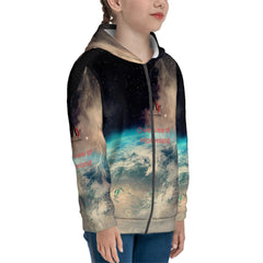 Teen Zip Up Hoodie (Without Cord) Customized Services ALFA   33334 ALFA   33333