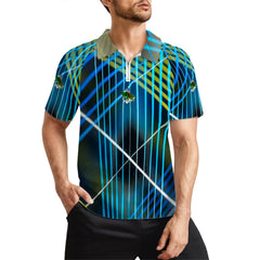 Zip Polo Shirts for Men Relaxed Fit ALFA   12123