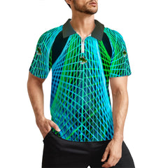 Zip Polo Shirts for Men Relaxed Fit ALFA   12123 ALFA   12124