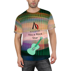 Men's ShortSleeve TShirt Customized Services ALFA   99991 ALFA ROCK STAR