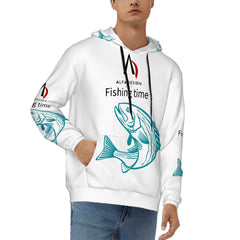 Mens Hoodie with Pockets Customized Services ALFA   FISHING TIME