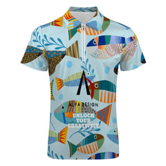 Zip Polo Shirts for Men Slim Fit ALFA   99982 ALFA   99981