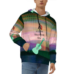 Mens Hoodie with Pockets Customized Services ALFA   99991 ALFA ROCK STAR