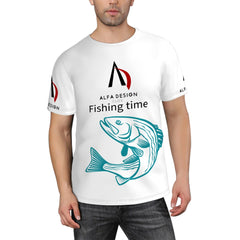 Men's ShortSleeve TShirt Customized Services ALFA   FISHING TIME