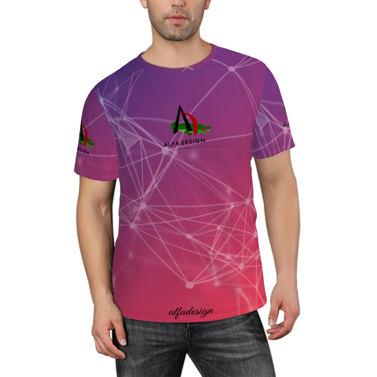 Men's ShortSleeve TShirt Customized Services ALFA   V V18 ALFA   V V10 ALFA  V V15